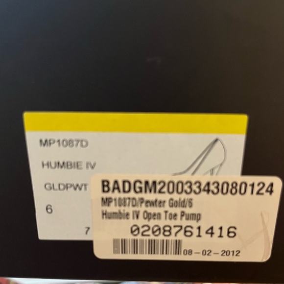 NWT Badgley Mischka “Humbie IV” Gold Pewter Open Toe Shoes *Price Firm* - Picture 3 of 5